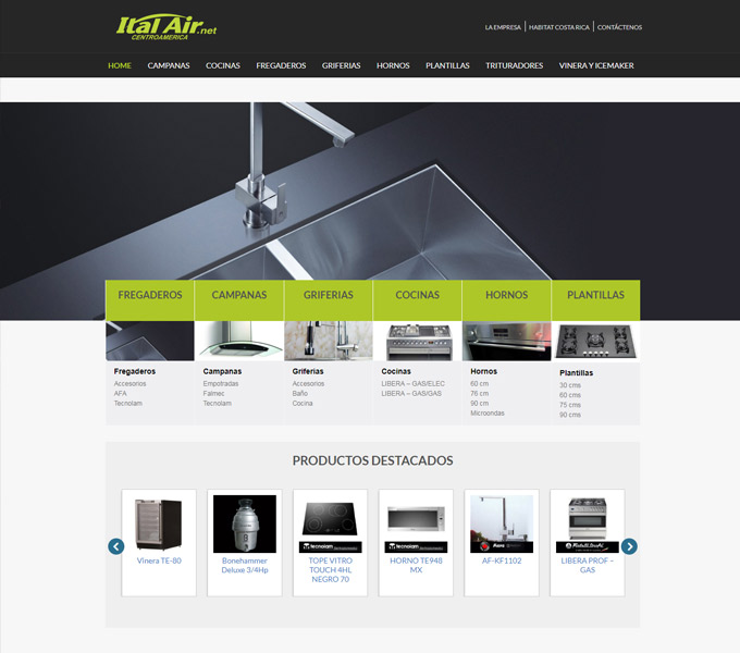 Portafolio desarrollo web: Catálogo en línea – ItalAir.net
