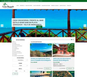 Portafolio desarrollo web: Portal inmobiliario Isla de Margarita - EnclaveMargarita.com